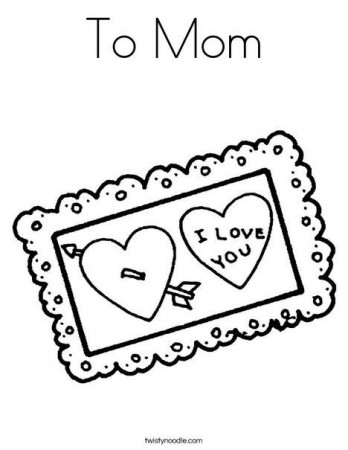 I Love Mommy | Free Coloring Pages on Masivy World