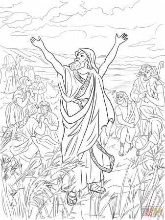 Ezra the Priest Thanks God for His Help coloring page | Free ...