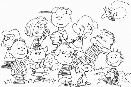 Peanuts Coloring Pages Thanksgiving Peanuts Characters ...