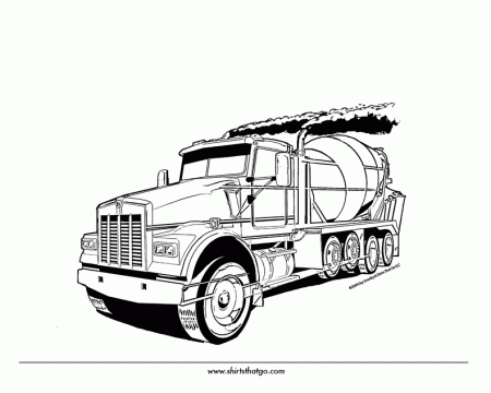 Cement Truck Coloring Pages | Free Printable Coloring Pages