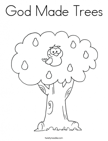 God Made Trees Coloring Page - Twisty Noodle