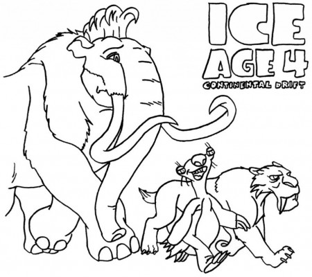 Ice age coloring pages to download and print for free