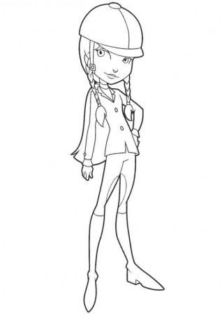Sarah Whitney Posing Before Race in Horseland Coloring Pages ...