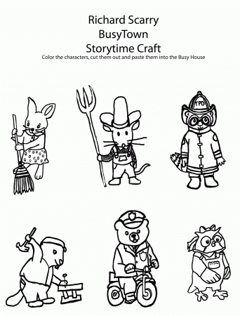 Richard Scarry Story Time Characters Printable