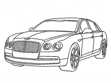 colouring page Bentley Flying Spur | coloringpage.ca