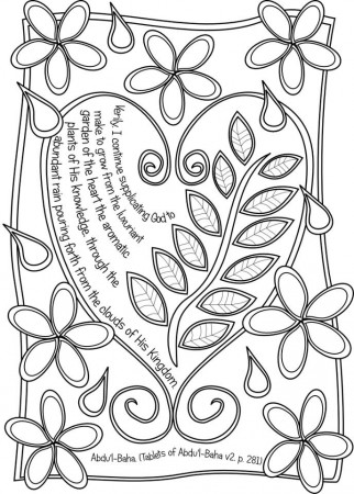 Leaves of Wisdom Coloring Book - Bahai Resources
