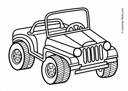Jeep transportation coloring pages for kids, printable | Cars coloring pages,  Truck coloring pages, Coloring pages for kids