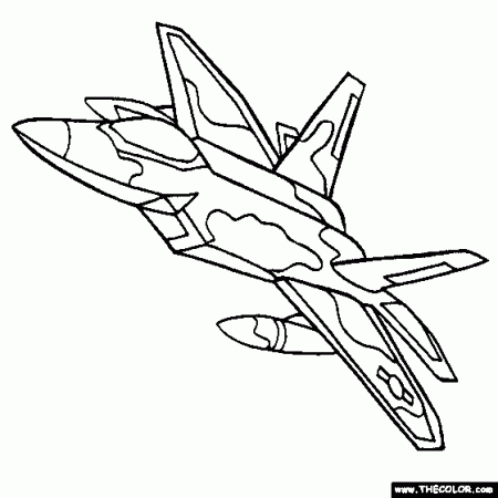 100% Free Airplane and Jet Fighter Aircraft Coloring Pages. Color in this  picture of an F-22 Rap… | Airplane coloring pages, Coloring pages, Coloring  pages for boys