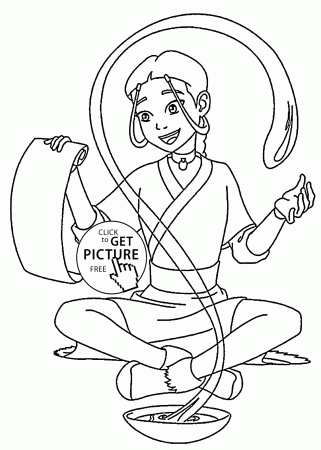 Airbender from The Legend of Korra coloring pages for kids ...