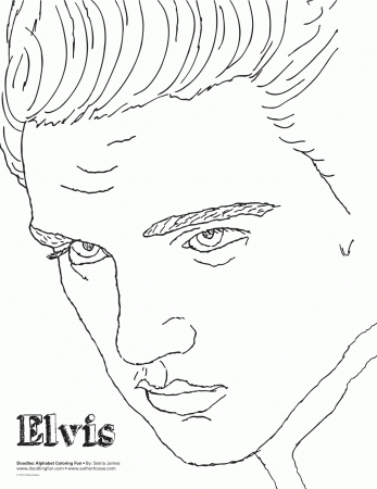 Elvis Coloring Sheet | Doodles Ave