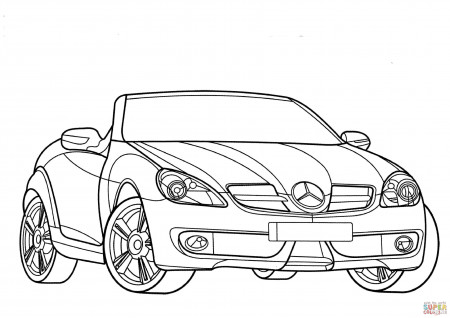 Mercedes-Benz SLK-Class coloring page | Free Printable Coloring Pages