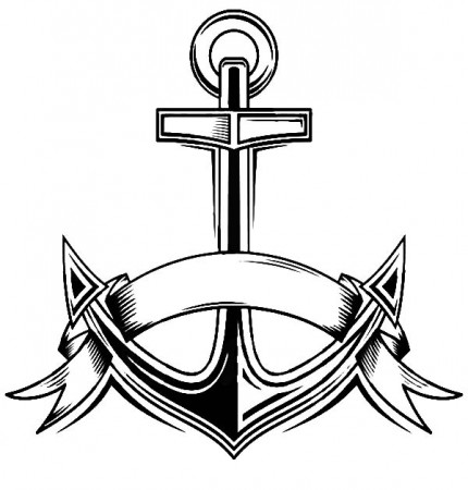 Navy Anchor Coloring Pages : Bulk Color