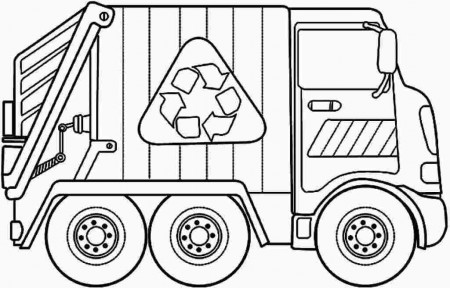 garbage truck coloring page | Monster truck coloring pages, Truck ...