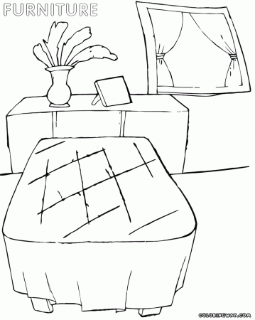 Furniture coloring pages | Coloring pages to download and print