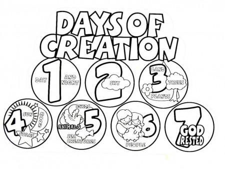 Coloring Pages Creation Story Craft Free For Preschoolers Days –  Dialogueeurope