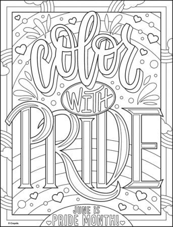 Color with Pride Rainbow Coloring Page | crayola.com