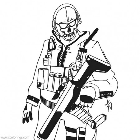 Call Of Duty Coloring Pages GHOST by birdboy100. | Call of duty, Call of  duty black ops 3, Coloring pages