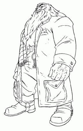 Harry Potter Coloring Picture of rubeus hagrid, the half-giant