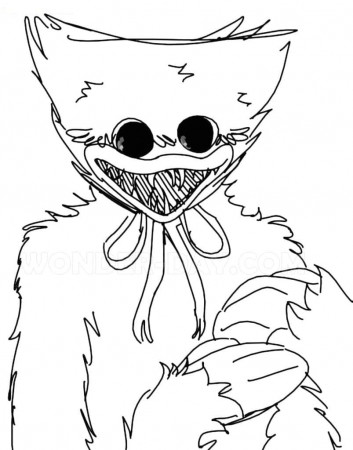 Monster Huggy Wuggy Coloring Page - Free Printable Coloring Pages for Kids
