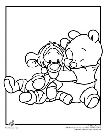 Baby Winnie The Pooh Coloring Pages Page 1