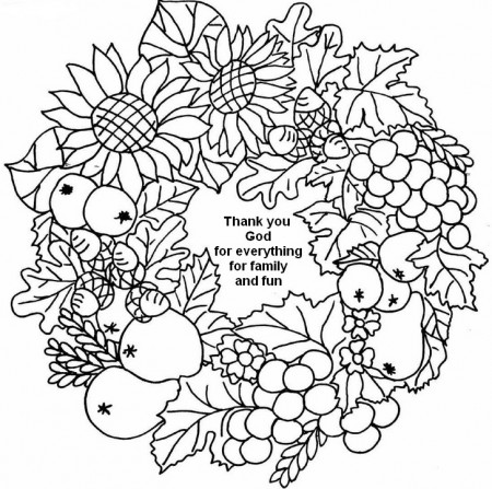 Thanksgiving Coloring Page For Adults