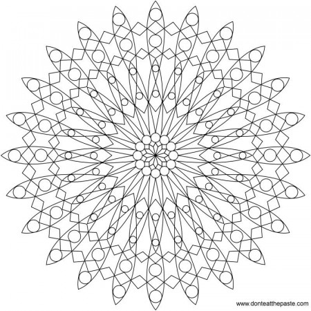 Geometric Mandala - Coloring Pages for Kids and for Adults