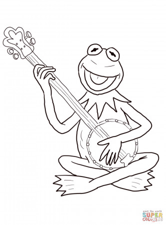 Kermit the Frog Is Standing coloring page | Free Printable ...