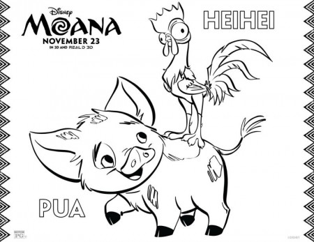 Disney Moana Pua and Heihei Coloring ...pinterest.com