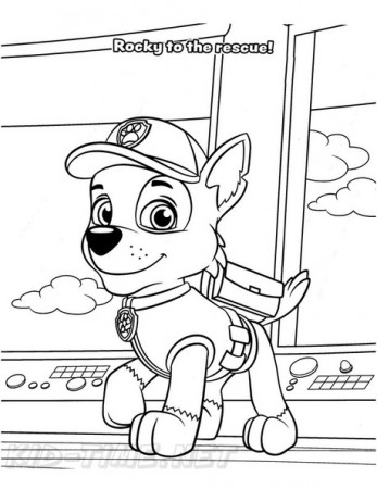 Rocky Paw Patrol Coloring Book Page | Free Coloring Book Pages Printables