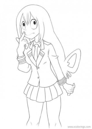 My Hero Academia Coloring Pages Nejire Hado. | My hero academia coloring  pages, Mermaid coloring pages, Anime coloring pages
