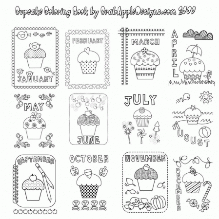 Cupcake Colouring Pages - Coloring Pages for Kids and for Adults