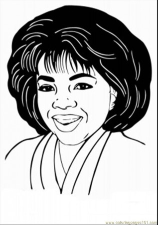 Oprah - Famous African Americans Coloring Pages