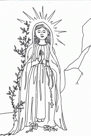 Angel Appears to Mary the Birth Mother of Jesus Coloring Pages ...