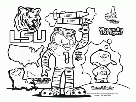 LSU Tigers Coloring Pages | Football coloring pages, Lsu, Lsu tigers