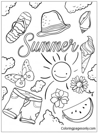 Hello Summer Coloring Pages - Summer Coloring Pages - Coloring Pages For  Kids And Adults