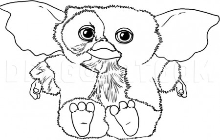 How to Draw Gizmo, Coloring Page, Trace Drawing