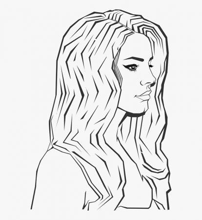 Lana Del Rey Lineart, HD Png Download - kindpng