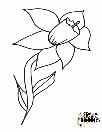 Free Flowers Coloring Pages — Stevie Doodles