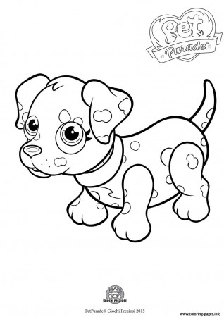 Print pet parade cute dog dalmatian Coloring pages Free Printable