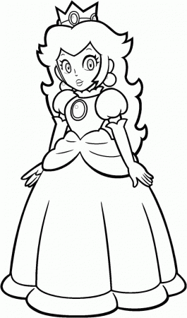 Super Mario Princess Peach Coloring Pages - High Quality Coloring ...