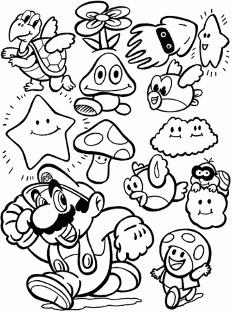 Cartoon Mario Bros Coloring Pages | Cartoon Coloring pages of ...
