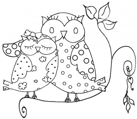 Cute Owl Coloring Pages For Girls
