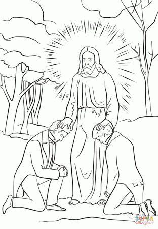 Joseph Smith Printable Coloring Pages Book First Vision Page adult