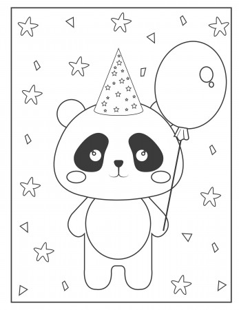 21 Printable Panda Coloring Pages for Children - Etsy