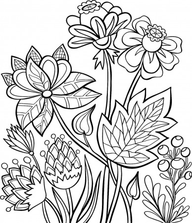 Spring Flowers Coloring Pages: 10 Free Printable Coloring Pages of Flowers  for Adults & Kids | Printables | 30Seconds Mom