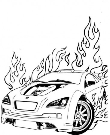 car on fire | Cars coloring pages, Race car coloring pages, Monster truck coloring  pages