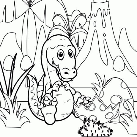 Dinosaur egg coloring pages - Dinosaur Coloring Pages
