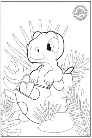 Free Adorable Baby Dinosaur Coloring Pages for Kids | Kids Activities Blog