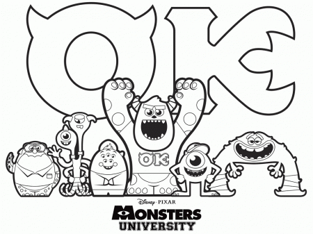 Cute Monsters Inc Coloring Pages for Kids | Amazing Coloring Pages