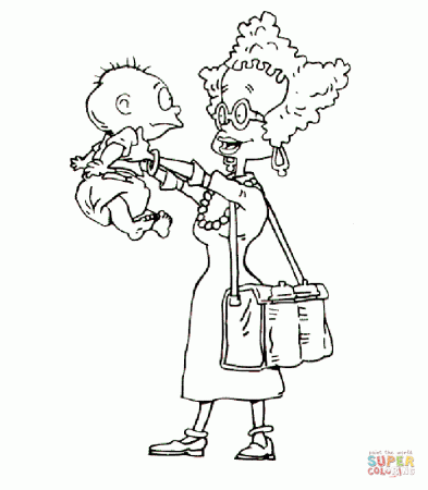 Tommy With His Mom coloring page | Free Printable Coloring Pages